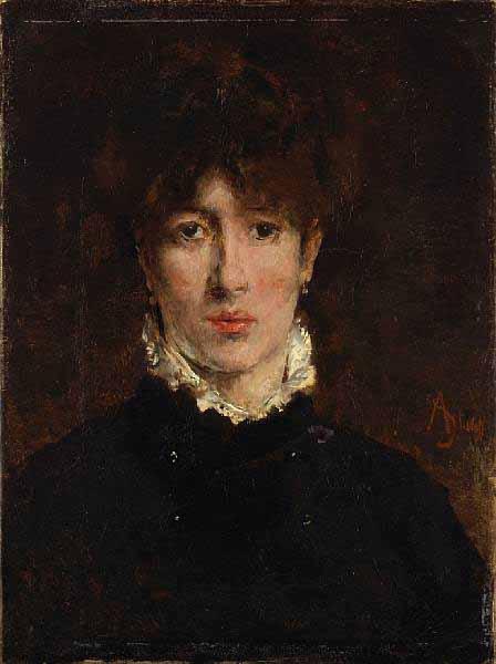 Alfred Stevens A portrait of Sarah Bernhardt Germany oil painting art